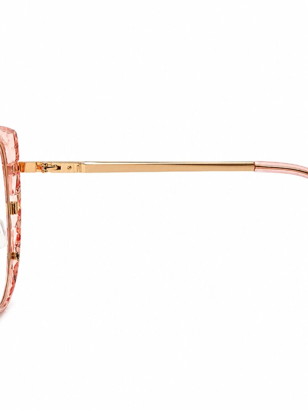 Pink Crystal Gold Cat Eye 54-16-143 Eyeglass Frames - Picture 5 of 9